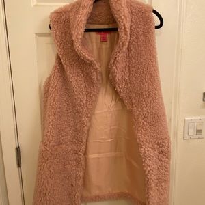 Sherpa sleeveless cardigan